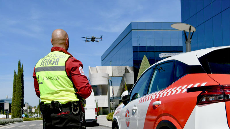 servicios de seguriad con drones en Madrid Grupo Sercon