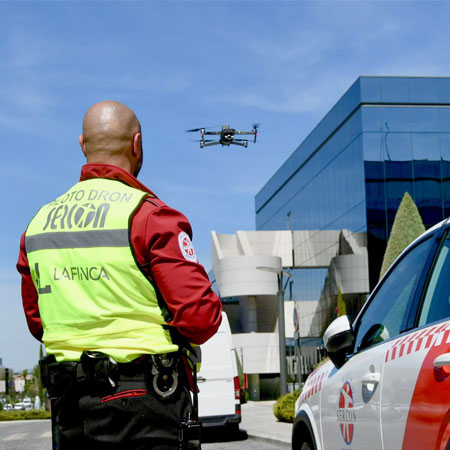 servicios de seguridad con drones en Madrid Grupo Sercon